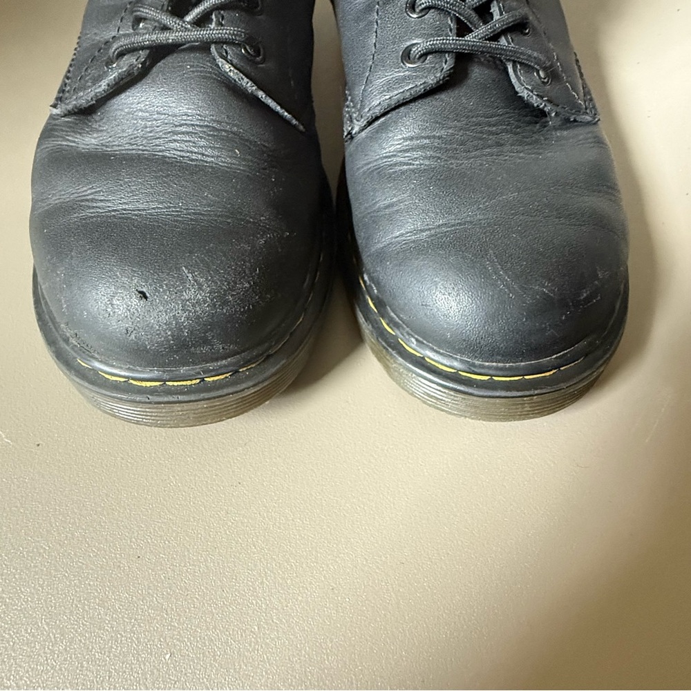 Black Side Zip / Lace up Dr. Martens Boots for Big Girl Size 4 - Picture 9 of 14